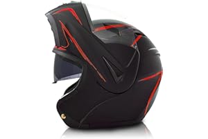 YMCXZDP Intégraux Moto Modulables Casque Adulte Intégral Casques Dot/ECE Homologué avec Anti-Buée Visière pour Scooter Moped Locomotive Cruiser Motocross Racing Homme Femme