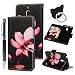 Produktbild idlehour Nokia 2.1 Handyhülle Flip Case Für Samsung Galaxy, PU Leder Schutzhülle Bookstyle Ständer Kartensätze Handytasche with Touchstift Stylus und Ringschnalle,Lotus