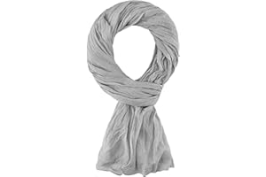 ALLEE DU FOULARD Pañuelo Cabeza Mujer Elegante 100% algodón 200x110 Cm - Bufanda Color Sólido para Primavera, Otoño e Invierno - Fular, Chal, Mantón, Estolas y Cachecol - Bufandas y Chales para Mujer