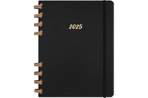 Moleskine Weekly & Monthly Planner, Agenda Settimanale e Mensile Spiral 12 Mesi 2025, Copertina Rigida e Chiusura Elastica, Colore Nero, Formato Extra Large 20,4X25,2 cm