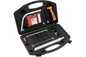 ZIMAIC Handsäge Bügelsäge Set, 15-in-1, Multifunktions, mit 8 HSS Stahl Sägeblätter, Einstellbarer Rahmen, Universal Metallsäge für Outdoor Camping, Küche, Glas, Fliesen, Holz, Metall, Kunststoff
