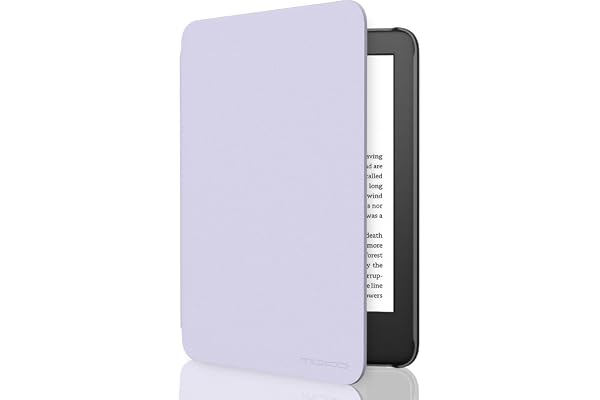 MoKo Étui Compatible avec 6" Kindle (11e Génération Version 2024/2022) & Version Internationale, Coque Légère avec Réveil/Sommeil Automatique pour Kindle 2024/2022 11e Gén., Taro Violet