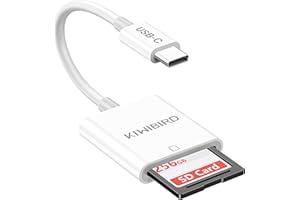 KiwiBird SD Card Reader USB C, SD Card Reader USB C Card Reader, Adapter SDHC SDXC Card USBC Type C Card Reader Compatible with iPhone 16 15 Plus Pro Max, Mac, MacBook Air, iPad, Galaxy S25 S24