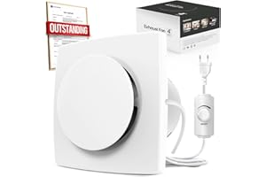 BUMSOU Aspiratore Bagno 100mm con Regolatore di Velocità, Estrattore Aria Silenzioso 28dB, Ventilatore da Bagno con IPX4, Facile Installare, Ventola Aspirazione Ideale per Cucina, WC, Garage, Cantina