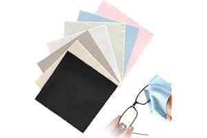 LOBVABA 7 Pièces Chiffon,Doux Chiffons de Nettoyage Lunettes en Microfibre lavables et Réutilisables,Double Face Chiffon de Polissage Nettoyant Argent Bijoux,pour Nettoyer Lunettes,écrans,Lentilles,Bijoux