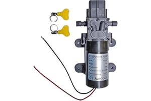 CYBERNOVA DC24V 100PSI 4.0L/m Fresh Water High Pressure Diaphragm Self Priming Pump Built in Pressure Switch Caravan/Boat/RV/Garden//Vehicle Cleaning/Motorhome