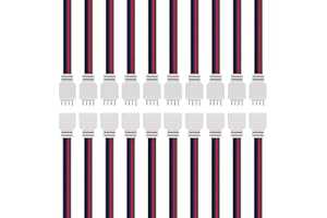BTF-LIGHTING 4PIN JST SM LED Connettore 10Pare 22AWG 15cm Connettore Maschio Femmina per Striscia LED 4pin PWM SMD FCOB RGB
