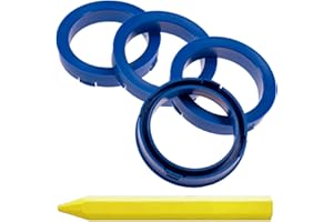 RKC 4X Anelli di centraggio Blu 73,1mm x 57,1mm + 1x Pastello per Gomma e Pneumatici in Verde Prodotto in Germania