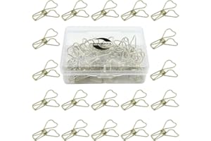 Zoohot Lot de 25 mini pinces dorées multifonction pour bureau et maison