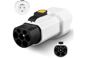 Azyvum Adapter typu 2 na Schuko do kolumny ładowania, stacja ładująca typ 2, 220 V, 16 A, 3,5 kW, gniazdo Schuko, adapter do skuterów, wózków elektrycznych, rowerów elektrycznych EV