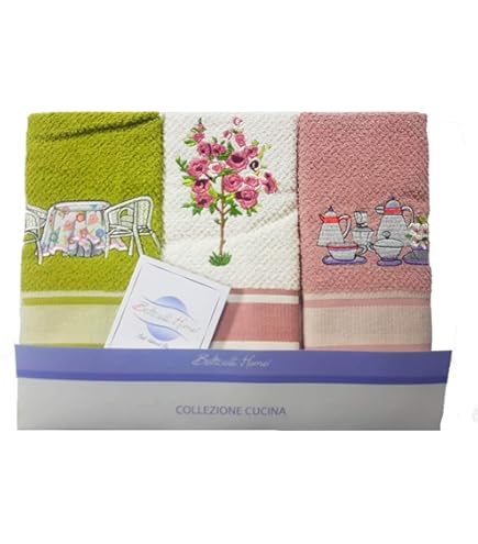 Set 3 Strofinacci Da Cucina In Spugna Di Cotone - Morbidi E Super Assorbenti