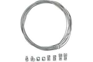 ​FortuneGlobe Kit câble accélérateur universel 2,5m Ø1,2mm avec nipple - Pour carburateur et poignée gaz des scooters et mobylettes 50cc (moteur AM6/GY6)​​