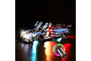LocoLee Light Set for Lego McLaren Senna GTR,Led Decoration Lighting Kit for Lego 42123 Racing Sports Collectable Car Building Blocks Model,Creative Gifts DIY Toys,NO LEGO(Remote Control Version)