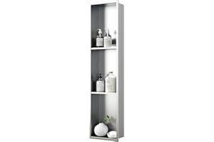 Neodrain Stainless Steel Shower Niche Wall Insert Recessed 3-Tier Shelf Shower Storage for Bathroom 90 x 20 x 10 cm