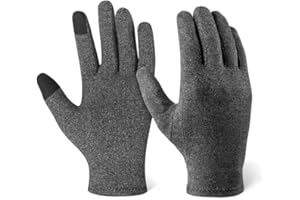 JESATA Full Compression Gloves with Touch Screen Finger | Full Finger Glove Rheumatoid Arthritis Hand Support for Women Men |Soft Cotton Comfortable Arthritis Wrist Support for Pain Relief, Carpal Tunnel (L)