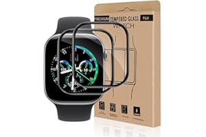 Carantee Verre Trempé pour Apple Watch Series 11 42mm, Sans Bulle vitre Protection, TPU Anti Rayures, 0,15mm Bords noirs incurvés 3D, 2 Pièces HD Tactile Sensible iWatch 11 42mm Protection écran