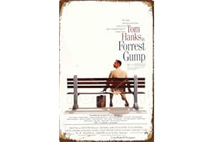 HONGXIN Plaque en métal vintage du film américain Forrest Gump - Décoration murale pour maison, cuisine, garage, bar, pub - 30,5 x 20,3 cm