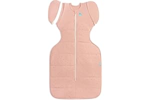 Love To Dream™ Swaddle UP™ Transition Bag, Large 8.5-11 kg, Pebbles Rose, Snug Fit, Zip-Off Wings, 2.5 Tog for Cool Temp (16-20°C), Machine Washable Quilted Stretch Cotton, 2 Zips, Easy Nappy Change