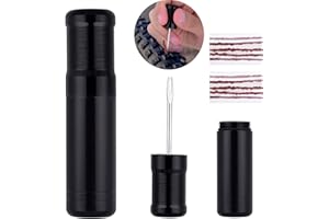 Smirain Kit Riparazione Tubeless MTB Attrezzi Bicicletta, Strumento Foratura Pneumatici per Bici con 10 Vermicelli, Alesatore per Foratura per Riparazione Pneumatici Accessori Professionali