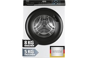 Haier I-PRO SERIE 3 Waschtrockner HWD80-B14939 I Waschmaschine Trockner Kombi mit 8kg Waschen & 5kg Trocknen I Energieklasse A, Kombiklasse D I 1.400 U/Min & leiser Direktantrieb I Waschtrockner Kombi