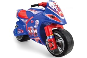INJUSA - Moto Correpasillos Winner Spidey para Niños de 4 a 7 Años | Ruedas Anchas de Plástico | Asa de Transporte para Padres | Diseño Deportivo | Color Azul | No Eléctrica (19460)