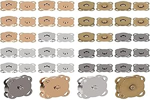 N\A 20 bottoni magnetici da 14 mm/18 mm, per cucito, chiusura magnetica, bottoni a pressione, rotondi, per borse, vestiti, 4 colori (4 colori da 18 mm)