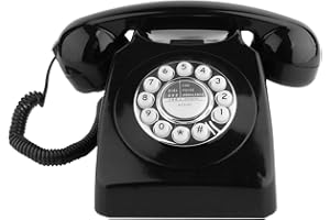 Sangyn Classic Retro Telephone Vintage Style Cord Phone with Push Button Old Fashioned Landline Desk Phone for Home Office Hotel and Bar