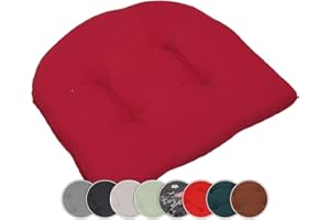 Beo Coussin d’Assise 40x40 cm Semi-Circulaire | Galette de Chaise Respirante fabriquée en UE | Coussin de Chaise résistant aux UV | Coussin de Jardin Lavable | Coussin pour Chaise de Jardin Rouge