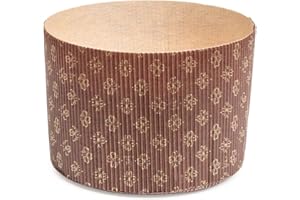 Ecopack stampo in carta per panettone alto rigido con onda esterna da 500 g, adatto al forno fino a 220°C, confezione da 10 pz