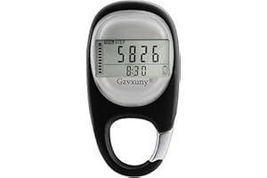 Gzvxuny 3D Schrittzähler mit Clip, Einfacher Walking Schrittzähler Ohne App und Handy, Verfolgen Schritte, Kalorienverbrauch, Mini Elektronischer Fitness Tracker für Gehen Laufen Aktivitäts