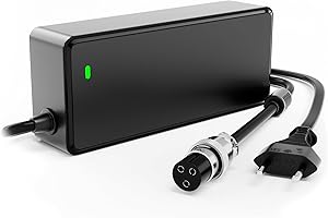 airwak Chargeur 54.6V 2A Compatible avec Kugoo M4 Pro/M4/X1, Skywalker 8S, Evercross H5 Trotinette Electrique Scooter Batterie au Lithium 48V 2A, M16/GX16 Adaptateur Connecteur à 3 Broches