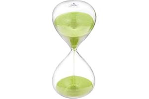 SuLiaoClessidra Verde Grande 60 Minuti Timer, Clessidra Vetro Bambini Aule Casa Scrivania Ufficio