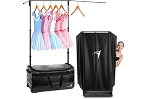 CYUREAY Dance Bag with Garment Rack, Bling Dance Bag, Collapsible Dance Competition Bags with Stand for Shows, Livestreamers, Travel, pink, Fashion