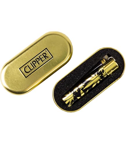 Clipper-kompatibles Metall-Feuerzeug Set – 2 Stück Mit Etui, Austauschbare Feuersteine