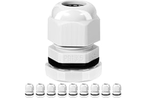 Dawenur 10 Stück Kabelverschraubung PG13.5 Kabeldurchführung Wasserdicht PG Verschraubung Verstellbaren Kabelverschraubungen für Outdoor Garten Schaltkasten Abzweigkasten