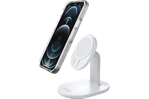 ‎OTTERBOX OtterBox Bezprzewodowa podstawka ładująca do MagSafe, silnie magnetycznie umocowane z MagSafe, elegancka stacja ładująca urządzenia do iPhone'a, Białe