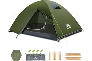 Nattkatt campingtält för 2 personer: Vattentät lätt kupoltält vandring backpacking utomhus med aluminiumstänger och regnfluga