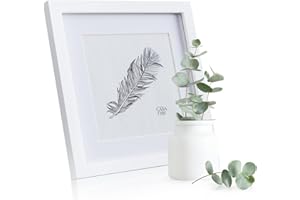 CLASSIC BY CASA CHIC Casa Chic Marco de Fotos, Marcos de Fotos Multiples de 28x28 cm, para Mesa y Pared, Casa u Oficina, Marco Fotos Posición Vertical/Horizontal, Hechos de Cristal y Madera para Póster