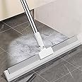 ECVV® Rubber Squeegee Broom for Floor|120 * 50| Long Handle Window Squeegee, Silicone Remover for Indoor Cleaning|Clean Glass|Hair|Fine Dust|Liquids Suitable for Smooth Floors|Rugs