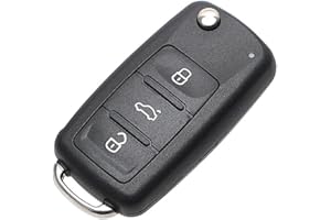 KUYUANSU Replacement folding car key housing shell for VW Golf Mk6 T1iguan Polo Passat CC SEAT Skoda Octavia 3Buttons