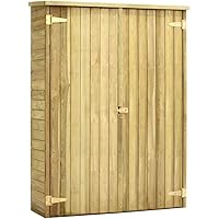 vidaXL Kiefernholz Imprägniert Garten Geräteschuppen Doppeltür-Design Gerätehaus Gartenschrank Geräteschrank Gartenhaus…