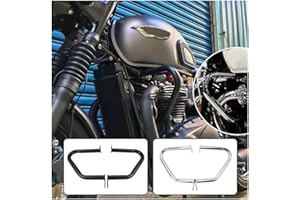 FAYEDENICY Crash Bars for Bonneville Bobber T100 T120 Street Twin Cup Thruxton 1200 R Motorcycle Highway Engine Guard Bumper Frame Falling Protectors 2016 2017 2018 2019 2020 2021 2022 (Chrome)