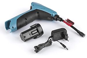 ‎EASYMAXX EASYmaxx Akku-Handkompressor | mit LED-Beleuchtung, Digitale Luftdruckanzeige | Akkuladung ausreichend für bis zu 15 min durchgehenden Betrieb [blau/schwarz]