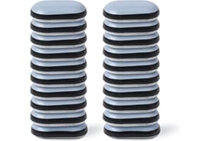 Hasware - Sottopiedi scorrevoli per lo spostamento di mobili pesanti, adatti a superfici dure, set di 20 pezzi (20 pz, 16 x 26 mm)