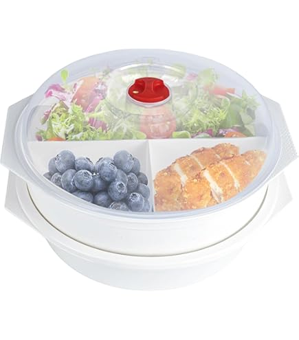 GOMETY Set van 2 magnetronborden, bento-kom, luchtdicht gespdesign, voorraaddoos, gescheiden opslag met 3 vakken, BPA-vrij, magnetronservies met deksel om te verwarmen, invriezen (roze blauw