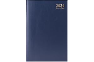 VIVAAS 2024 Diary A4 A5 A6 Week to View And Day A Page Diary With Half Saturday And Sunday Page Diaries Organiser For Student Teacher Home Office Business (A5 Day A Page, Blue)