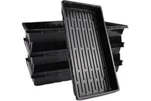 Mengxin 6 Pièces Plateau Semence Bac à Semis Potager Pot Germination Graine pour Microgreens Germination des Plantes Serre Hydroponique (Noir)