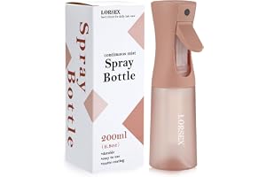 Liten sprayflaska 200 ml, sprayflaska hår, 0,3 mm fin atomisering | Vattensprayflaska för hår, rengöring, växtvård, mångsidig sprayflaska med ultrafin dimma (terrakotta)
