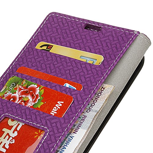 SMTR TPU Case Cover de cuero PU Piel para Xiaomi redmi 4x con cierre magn  tico y funci  n de soporte Ranuras para Tarjetas y Billetera silicona  p  rpura 