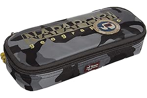 Napapijri Mallette cas scolaire article 4BNN3Z05 NORTH CAPE SLG PENCIL CASE cm. 23 x 9 x 6, F50 Camo grey